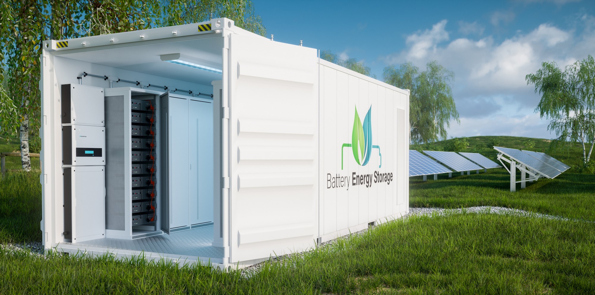 Battery module and solar panels